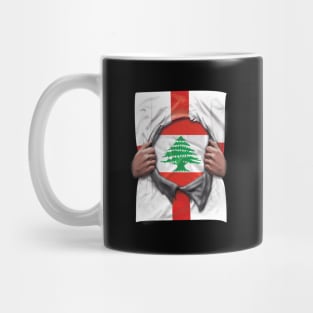 Lebanon Flag English Flag Ripped - Gift for Lebanese From Lebanon Mug